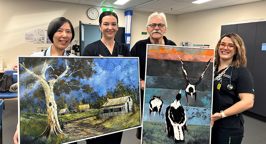 Image for Cardiac patient Tony donates art from the heart