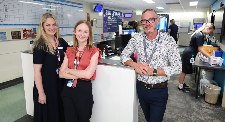 psychologists and nurse in ward